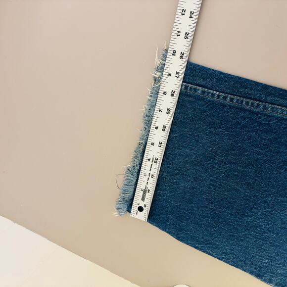 Vintage Wild Ass Jeans Brand 38x30 Men Blue Denim 80’s 90’s Baggy Skater Raw Hem - Picture 7 of 12